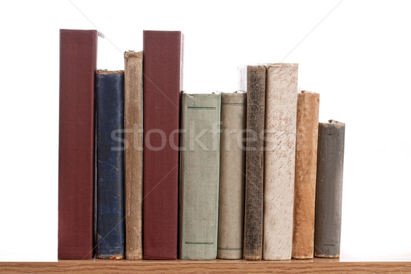 Boeken rij geïsoleerd witte onderwijs bibliotheek Stockfoto © grafvision
