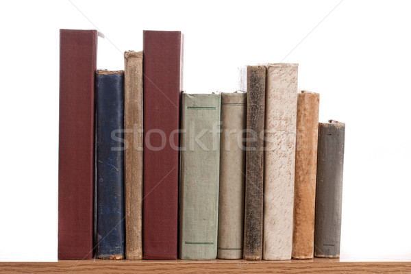 Stock foto: Pfund · Zeile · isoliert · weiß · Bildung · Bibliothek