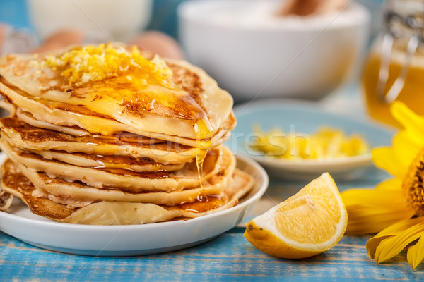 Stack of pancakes Stock photo © grafvision