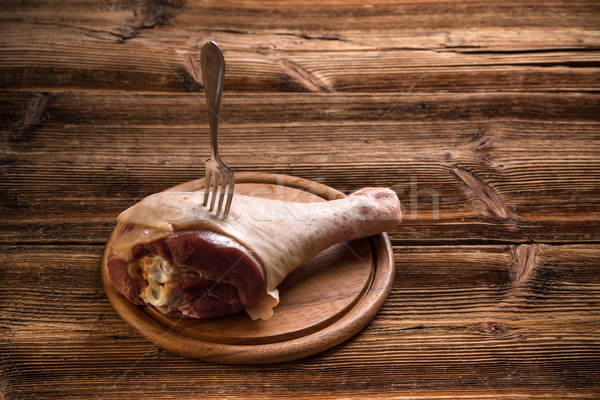 Raw turkey drumstick Stock photo © grafvision