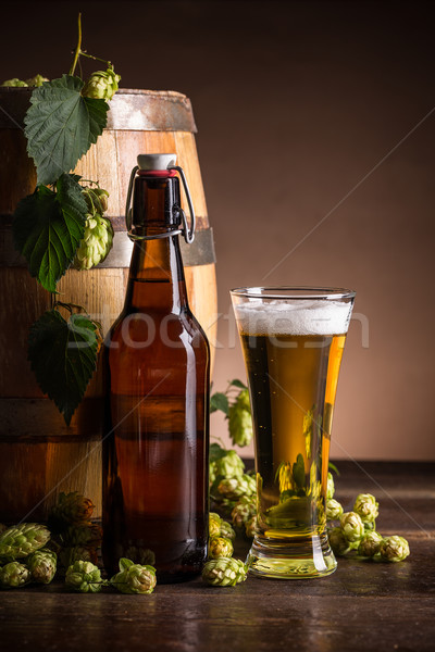 Beer and hops Stock photo © grafvision