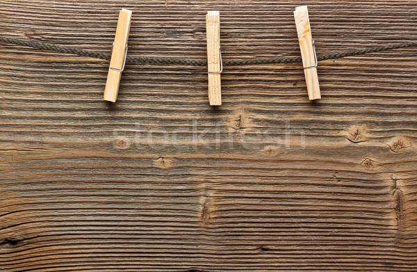 clothespins on rope Stock photo © grafvision