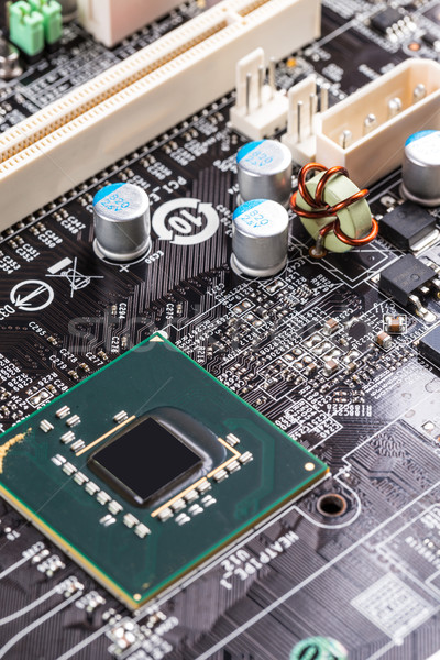 Electronic circuite procesor priza proiect informaţii Imagine de stoc © grafvision