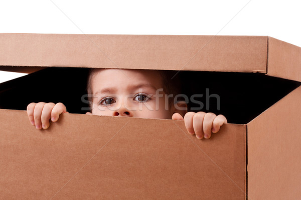 Boy peeping Stock photo © grafvision