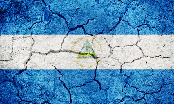 República Nicaragua bandera secar tierra suelo Foto stock © grafvision