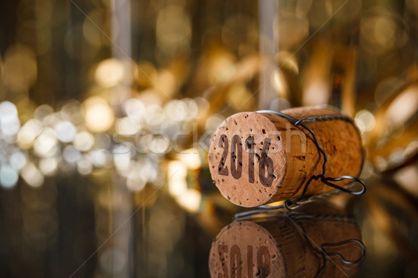шампанского пробка новых лет 2016 пути Сток-фото © grafvision
