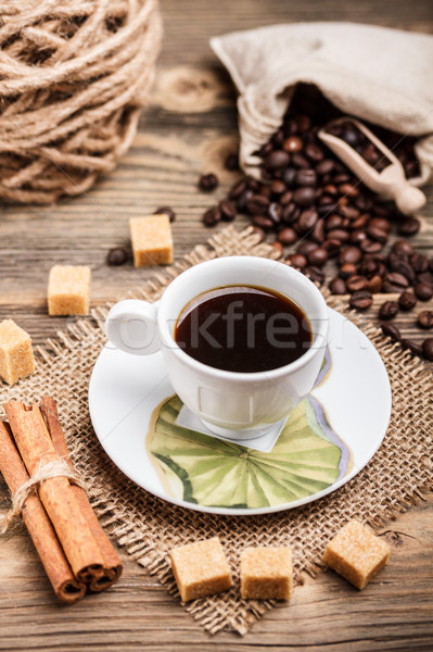 Tazza di caffè ancora vita caffè bere liquido zucchero Foto d'archivio © grafvision