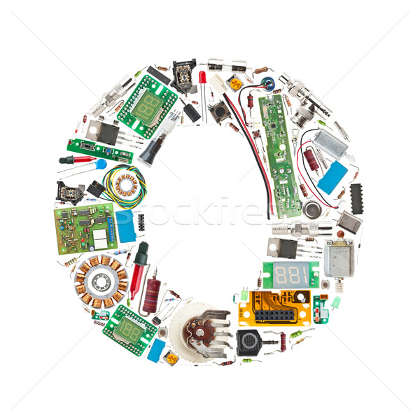 Stock photo: electronic components letter