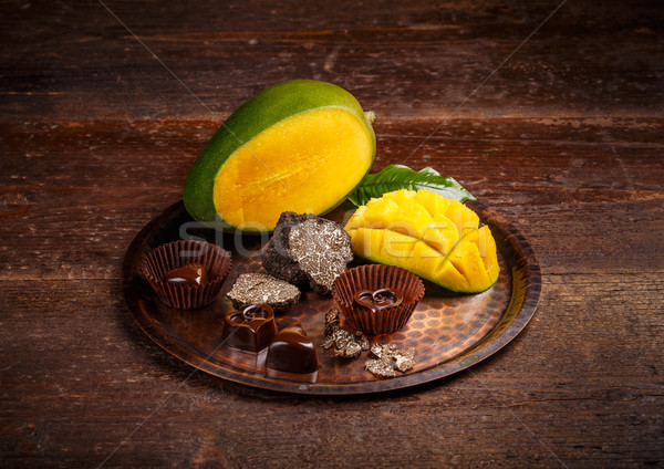 Heart shaped chocolate praline Stock photo © grafvision