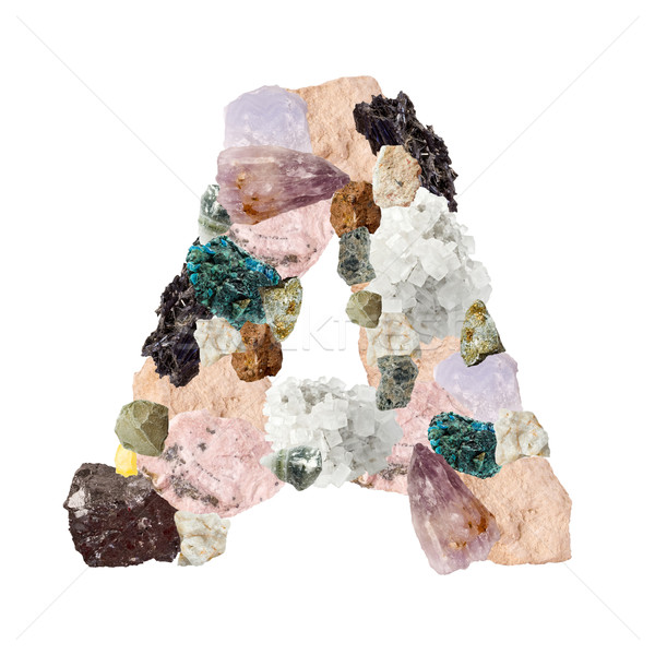 Minerals alphabet Stock photo © grafvision