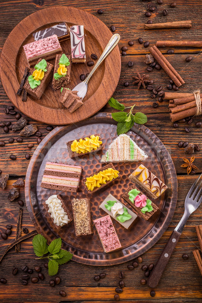 Mini sweet cakes Stock photo © grafvision