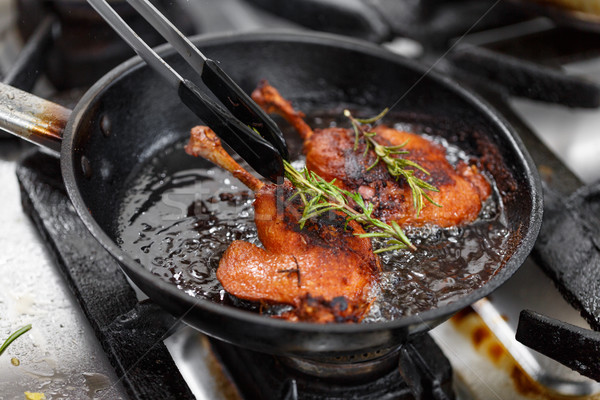 Duck legs frying Stock photo © grafvision