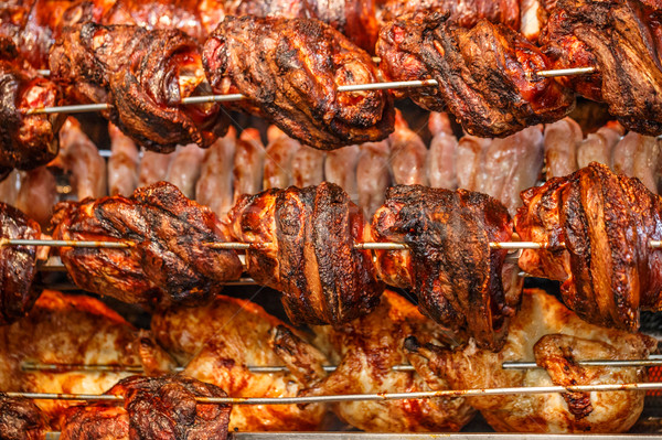 Roasted pork knuckles Stock photo © grafvision