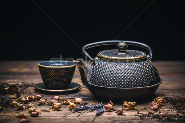 Cast iron teapot Stock photo © grafvision