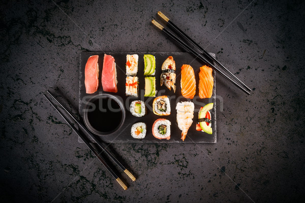 Stock photo: Delicious sushi set