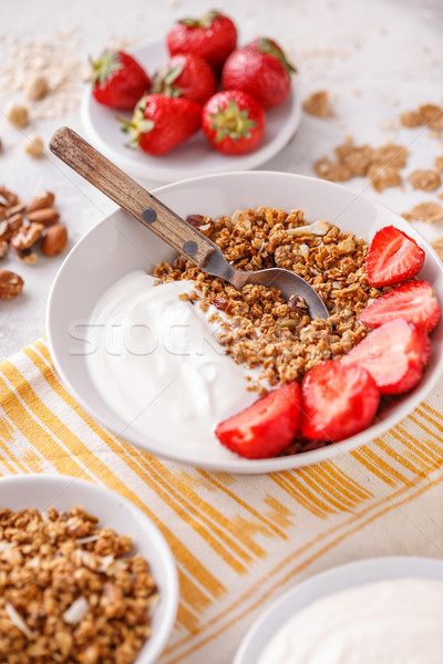 Granola baked with nuts and honey Stock photo © grafvision