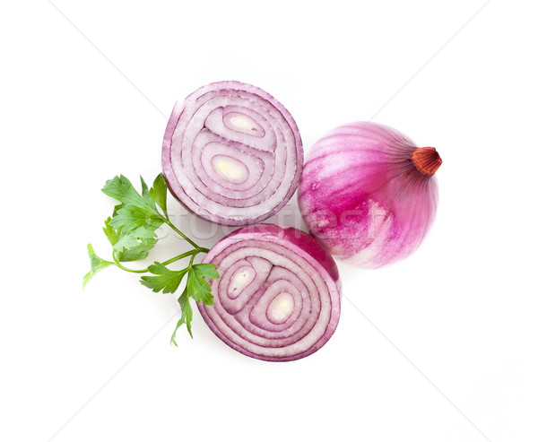 Red sliced onion Stock photo © grafvision