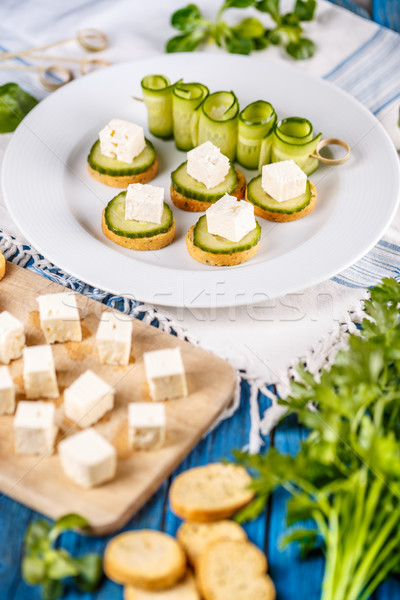 Saludable brindis alimentos pepino Foto stock © grafvision