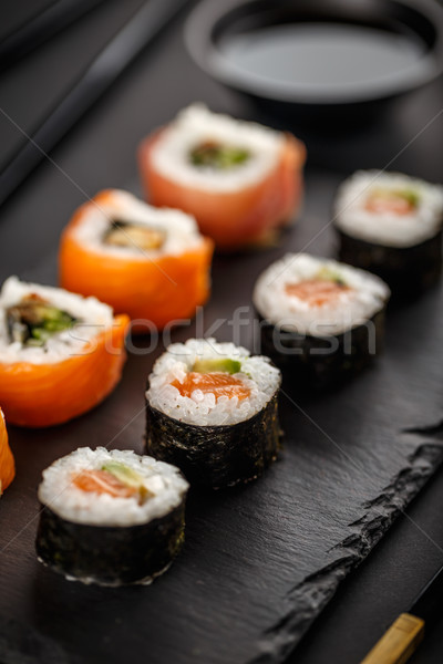 Delicious sushi rolls Stock photo © grafvision