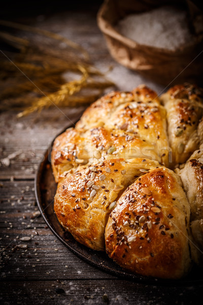 Fresh baked bun Stock photo © grafvision