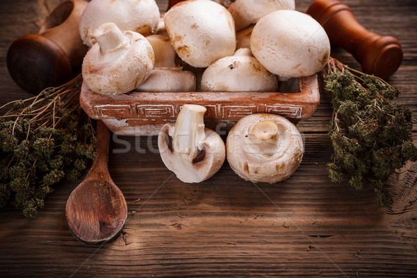 Fresh champignons Stock photo © grafvision