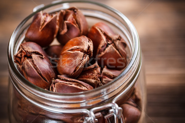 Roasted edible chestnuts Stock photo © grafvision