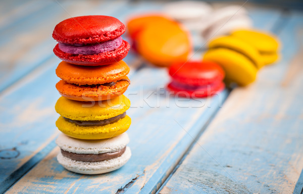 Colorful french macarons Stock photo © grafvision
