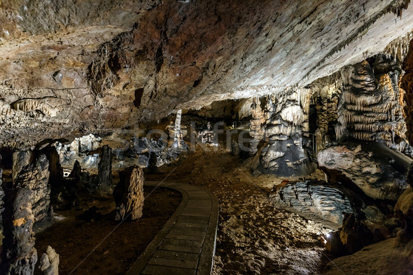 Cave with concrete footpath Stock photo © grafvision