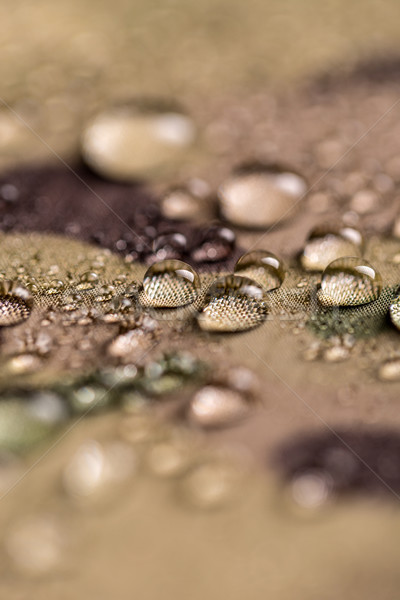 Tarnung wasserdicht Textil Regen Tropfen Wasser Stock foto © grafvision