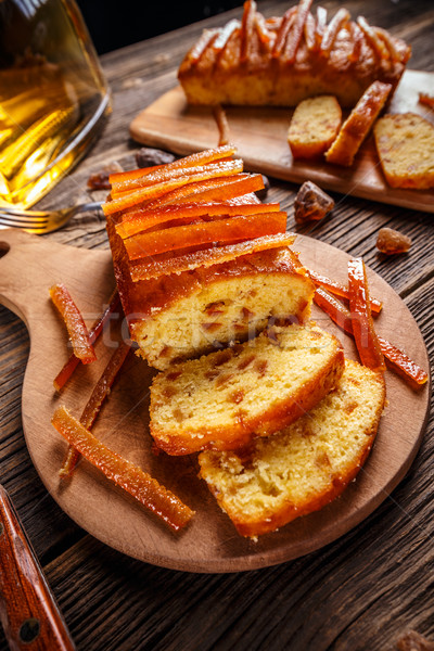 Cake with candied orange zest Stock photo © grafvision