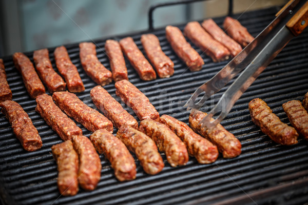 Minced pork meat rolls Stock photo © grafvision