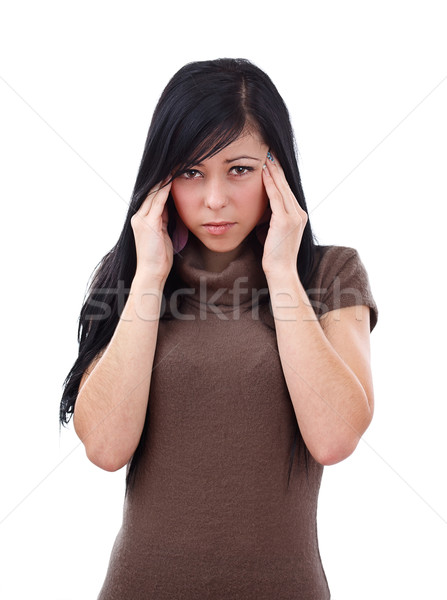 Young woman with severe headache Stock photo © grafvision