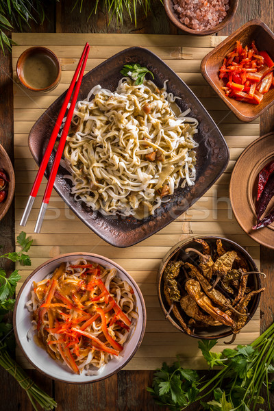 Thai noodles Stock photo © grafvision