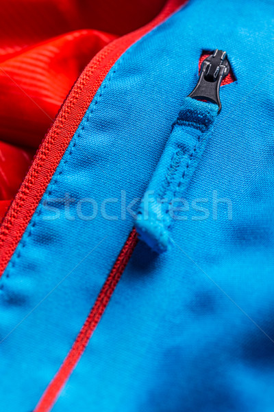 Zippered blue coat pocket Stock photo © grafvision