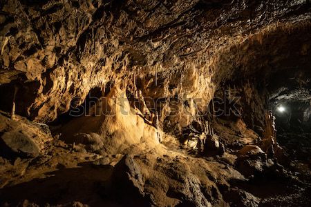 Foto stock: Cueva · dentro · Hungría · iluminado · pared · naturaleza