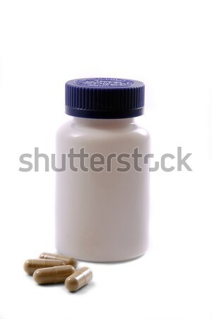 丸 圖片 塑料 瓶 白 表 商業照片 © grafvision