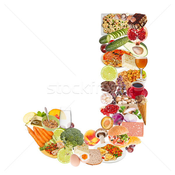 Letter J made of food Stock photo © grafvision