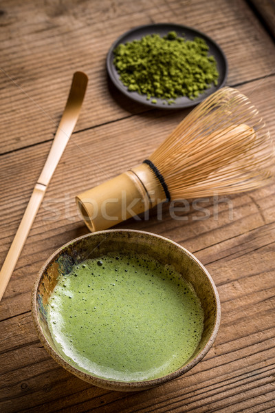 Green tea in bowl Stock photo © grafvision