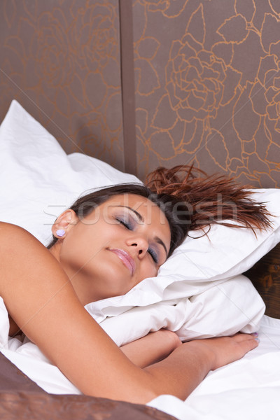 Femme dormir belle femme lit femmes nature Photo stock © grafvision