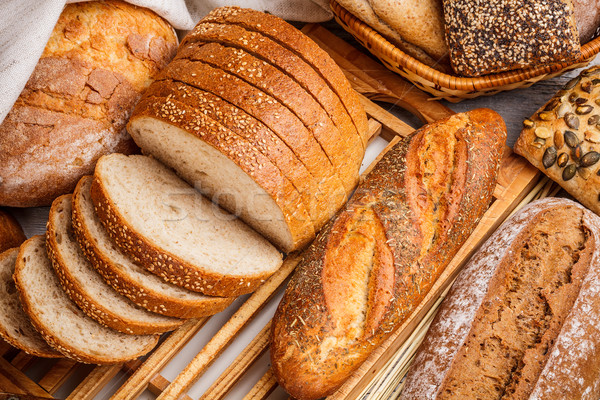 Centeio pão secretária faca Foto stock © grafvision
