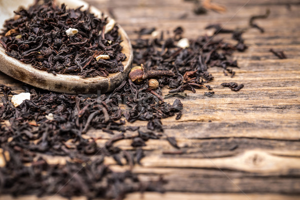 Leaves of black tea Stock photo © grafvision