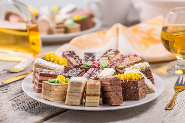 Dekoratif tatlılar parti zamanı gıda kek renkli Stok fotoğraf © grafvision