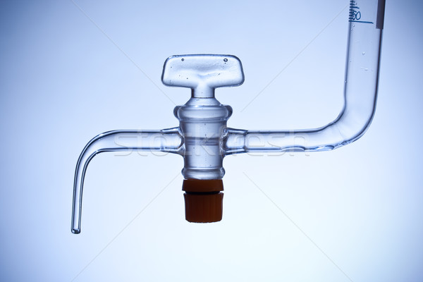 Stock photo: chemical glass valve