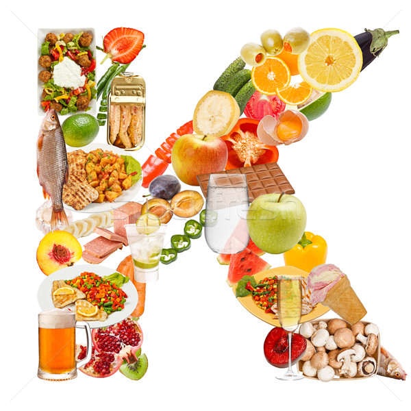 Letter K made of food Stock photo © grafvision