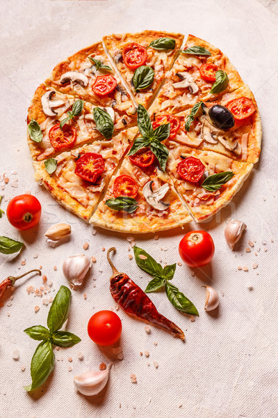 Fresh homemede pizza Stock photo © grafvision