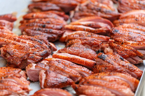 Stock photo: Roasted goose breast