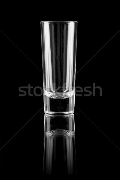 Glas Wodka leer schwarz Party trinken Stock foto © grafvision