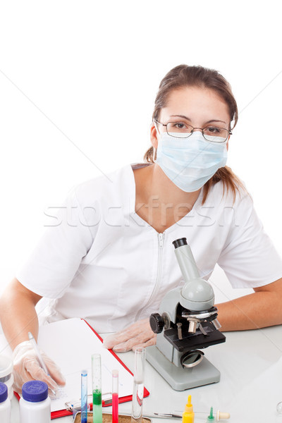 Stock photo: Serious female scientist