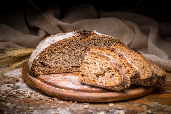Sliced artisan bread Stock photo © grafvision