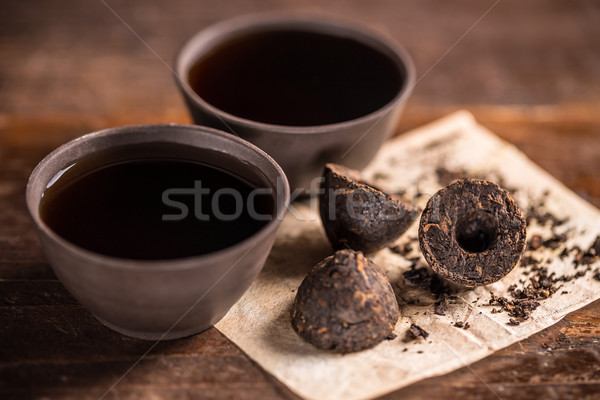 Cups of black tea Stock photo © grafvision